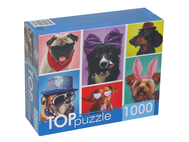 Пазлы 1000 деталей TOPpuzzle Забавные щенки ГИТП1000-4134