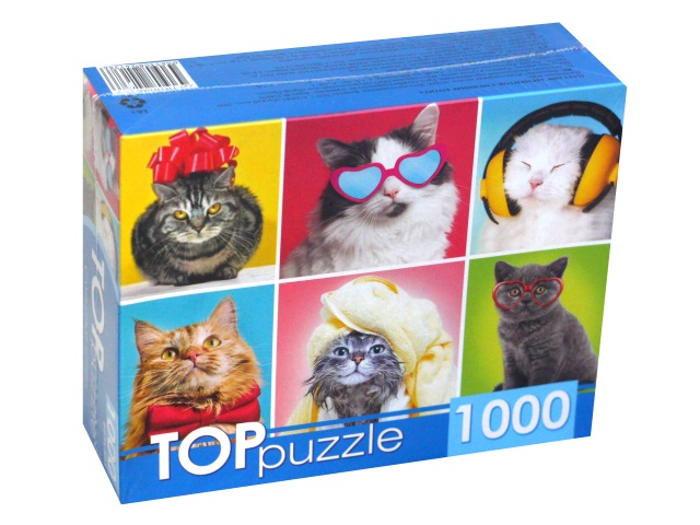 Пазлы 1000 деталей TOPpuzzle Смешные котята ГИТП1000-4138