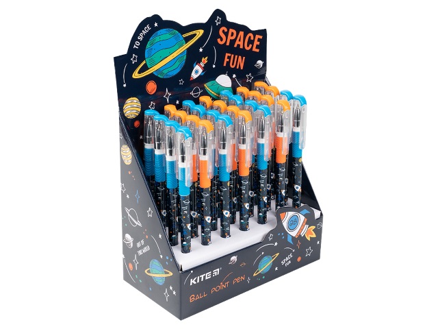 Ручка пиши-стирай Kite Space Skating гелевая синяя 0.5мм K21-068-02