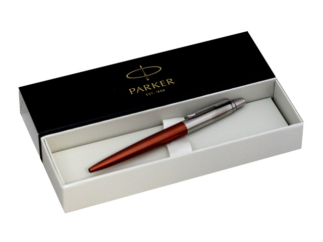 Ручка Parker шариковая автомат Jotter Core Chelsea 1953189 синяя 1мм оранжевый корпус