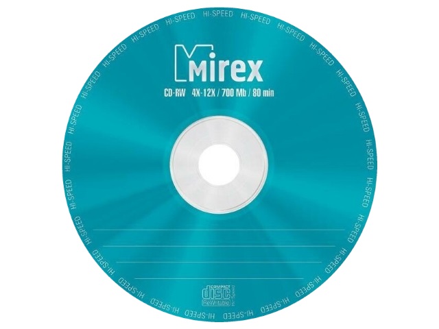 Диск CD-RW Mirex Bulk 700Mb 4-12х
