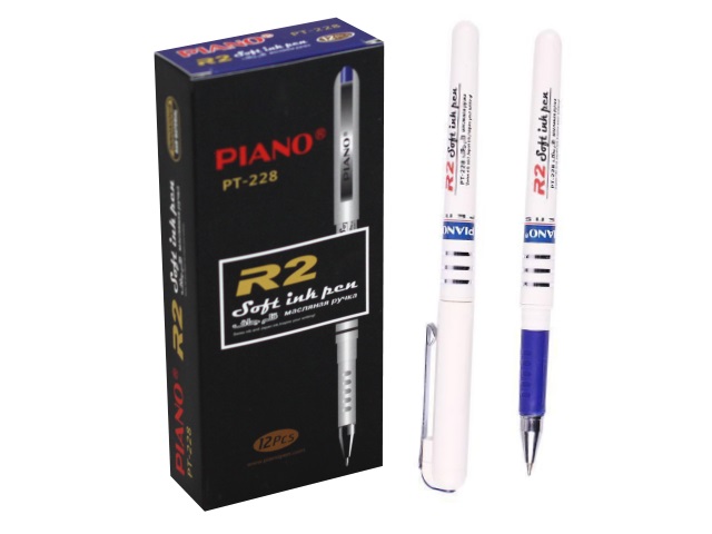 Ручка масляная Piano R2 синяя 0.5мм PT-228-12
