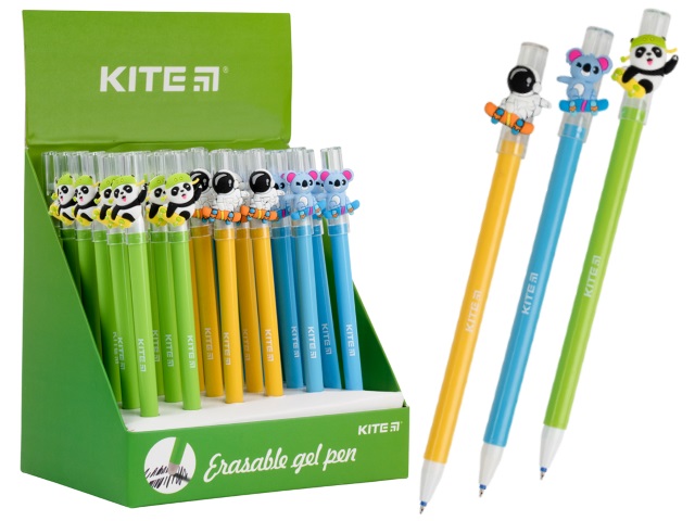 Ручка пиши-стирай Kite Skate гелевая синяя 0.5мм K21-352