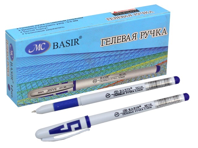Ручка гелевая Basir МС-119 синяя 0.5мм
