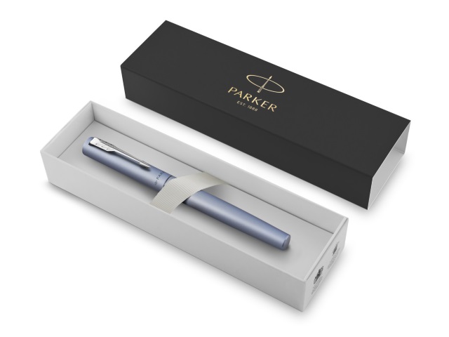 Ручка Parker перьевая Vector XL F21 синяя капсула серебристый корпус 2159750