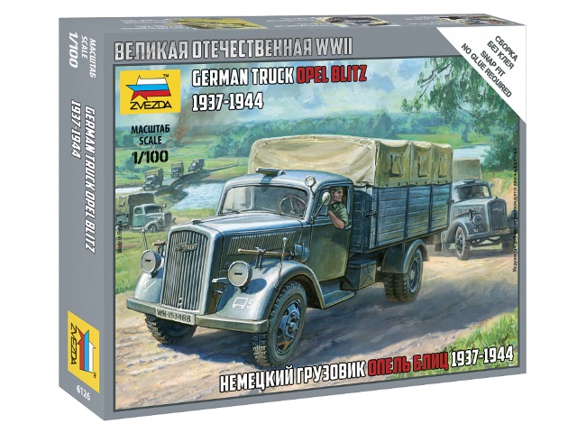 Сборная модель пластик Звезда Немецкий грузовик Опель-Блиц 1937-1944 гг 6126