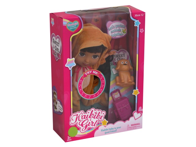 Кукла функциональная Kaibibi Girl в кугуруми Собачка 30см с аксессуарами 171025