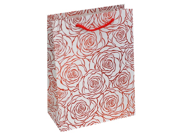 Пакет подарочный бумажный 18*23*14см Miland Ажурные розы ППК-1810