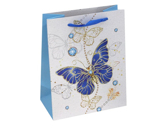 Пакет подарочный бумажный 18*23*10см Miland Прелестные бабочки ПП-4089