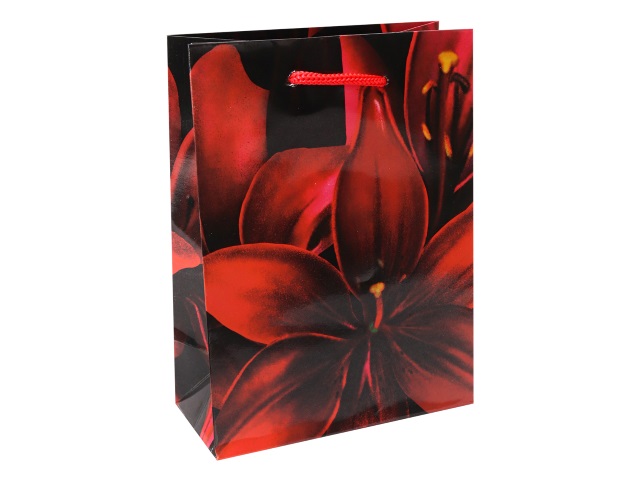 Пакет подарочный бумажный 18*23* 8см Miland Красная лилия ППК-6284