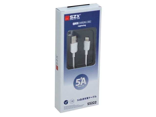 Кабель USB Lightning 1.0м 5.0А SZX SS222