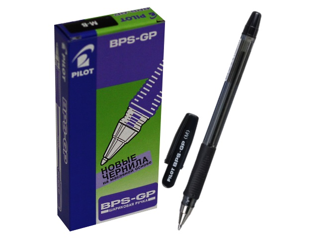 Ручка масляная Pilot черная 1мм BPS-GP-M-B