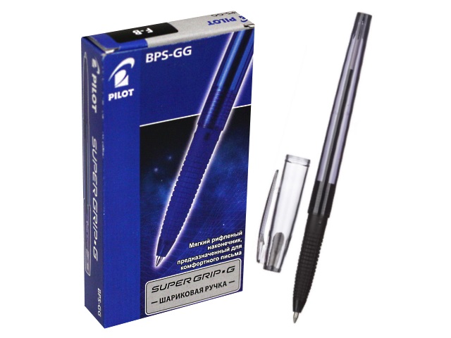 Ручка шариковая Pilot Supergrip Fine 0.7мм черная BPS-GG-F B