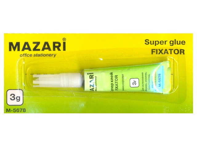 Клей супер   3г Mazari Fixator М-5678
