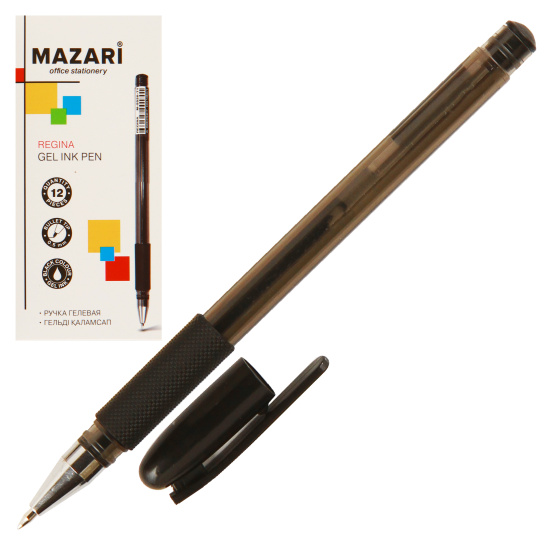 Ручка гелевая Mazari Regina черная 0.5мм М-5526-71