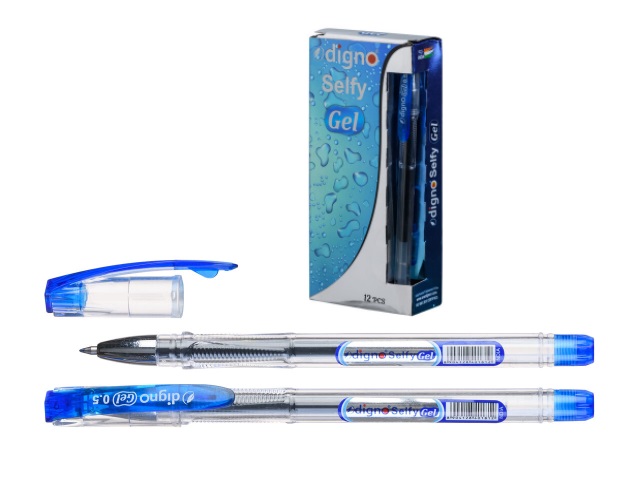 Ручка гелевая Digno Selfy синяя 0.5мм DG-10150с