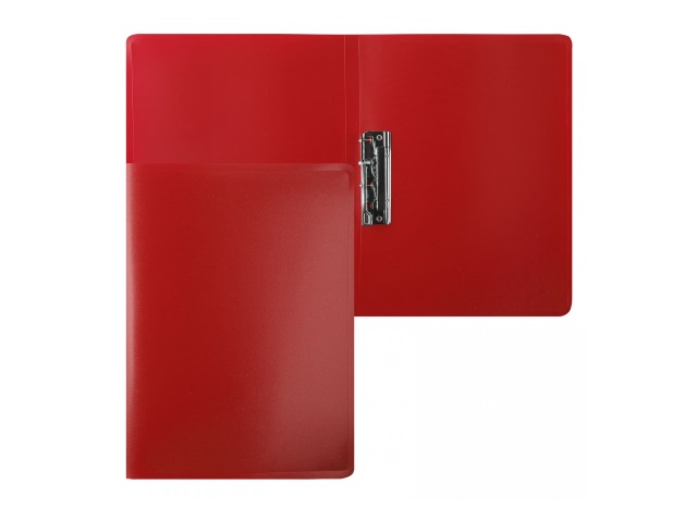 Папка с зажимом А4 Klerk Premium 0.5мм красная 213878