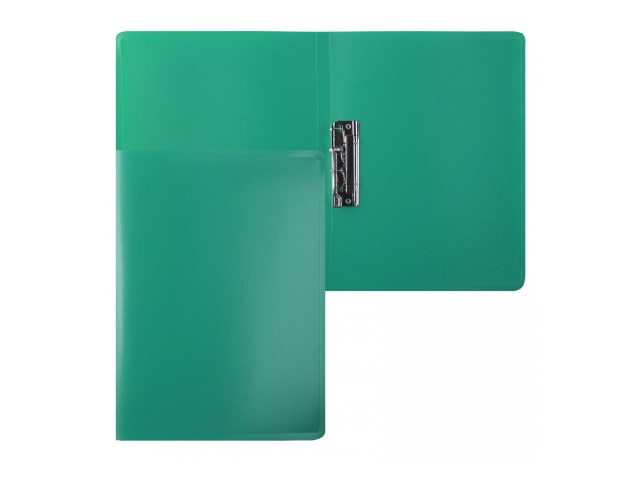 Папка с зажимом А4 Klerk Premium 0.5мм зеленая 213877