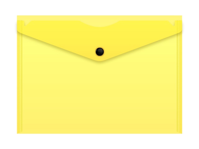 Папка конверт на кнопке А5 Бюрократ Double Neon желтая 1481936