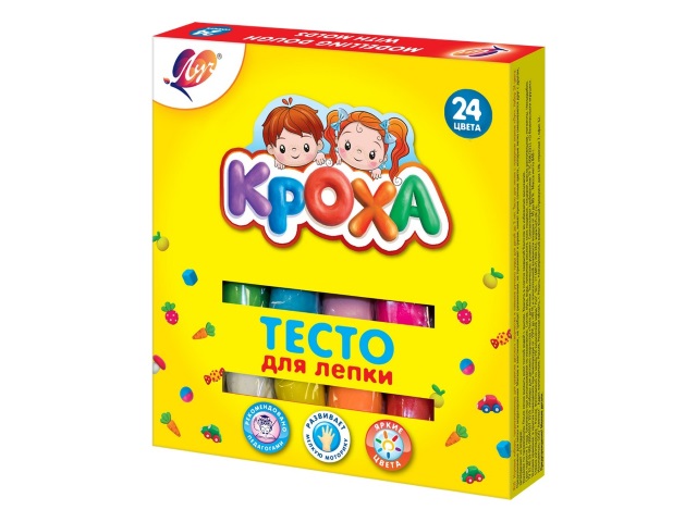 Тесто для лепки 24 цветов Луч Кроха 31С 2046-08