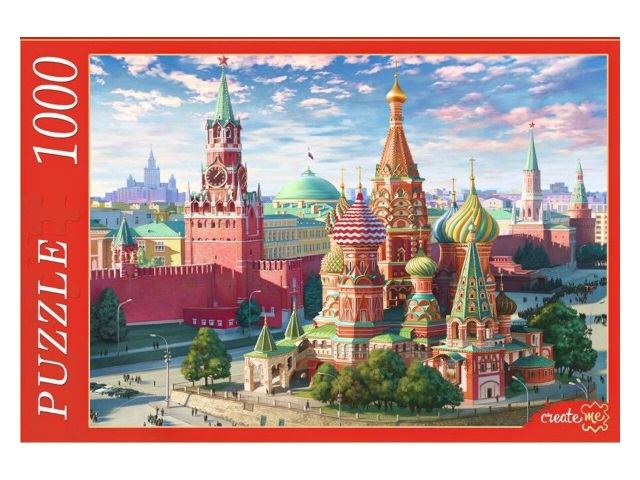 Пазлы 1000 деталей Рыжий кот Москва Красная площадь Ф1000-6787