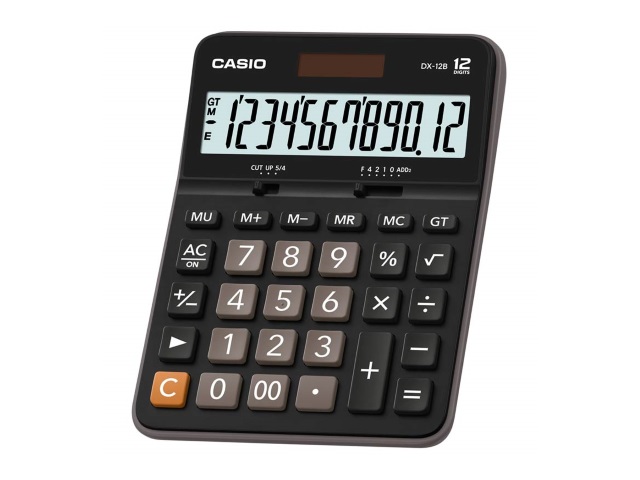 Калькулятор 12-разрядный Casio 17*12.5см черный DX-12В