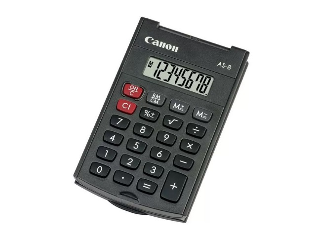 Калькулятор  8-разрядный Canon 10*6см черный AS-8