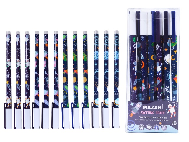 Ручка пиши-стирай Mazari Exiting Space гелевая синяя 0.5мм M-5462-70