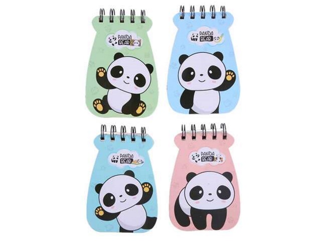 Блокнот А6 Mazari спираль сверху тв/обложка 62л линия Panda Bear M-8452