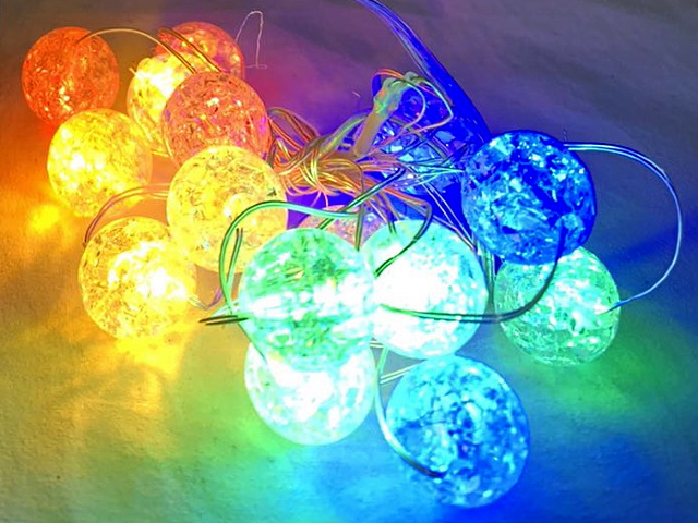 Гирлянда новогодняя Старт  15 LED бусы 1.5м цветная