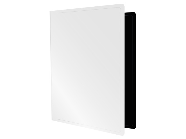 Папка-скоросшиватель А4 Бюрократ BlaсkWhite 0.8мм черный/белый BWPZ08PWT