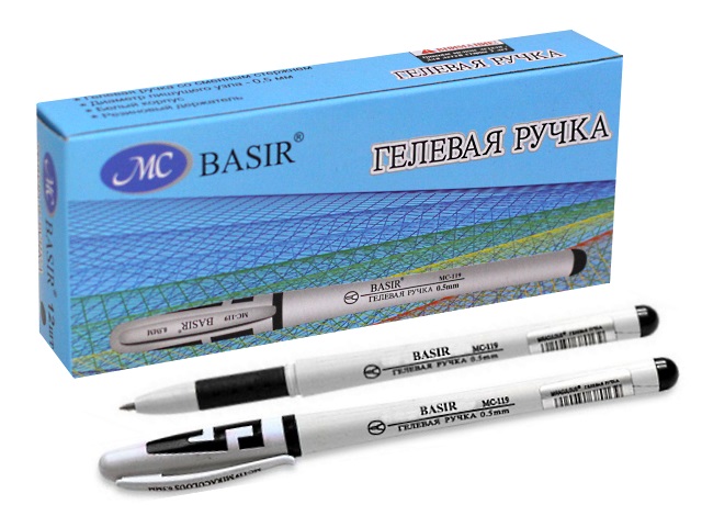 Ручка гелевая Basir МС-119 черная 0.5мм