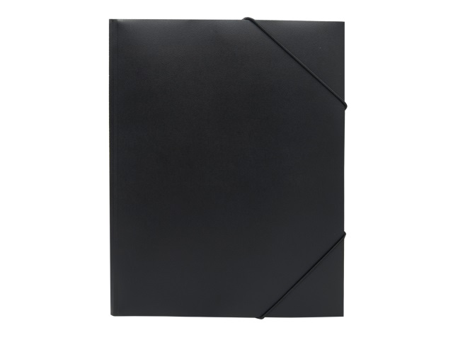 Папка на резинке А4 Buro черная 0.5мм 1496678