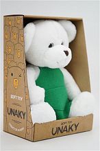 Мягкая игрушка Медвежонок Кавьяр 24/32 см с зеленым бантом 0913424S-6M
