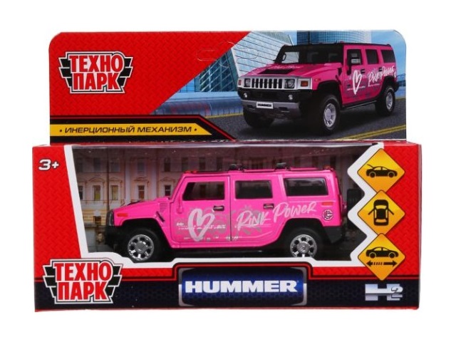 Машина металл Технопарк Hummer Н2 спорт 12см розовый HUM2-12SRT-PK