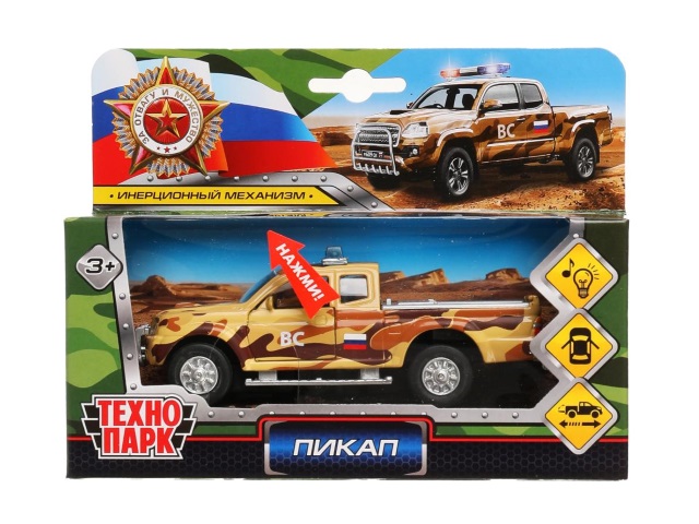 Машина металл Технопарк Пикап военный 13см SB-19-21-M-1-WB