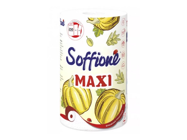 Полотенце бумажное двухслойное  1 рулон Soffione Maxi