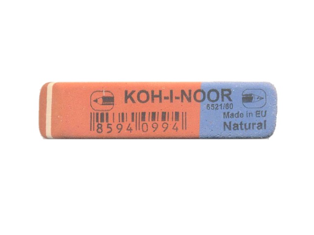 Ластик Koh-I-Noor 6521/60 красно-синий прямоугольный 60*13*7мм