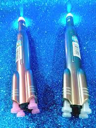 Ручка шариковая игрушка с фонариками Basir Ракета синяя BP-9388