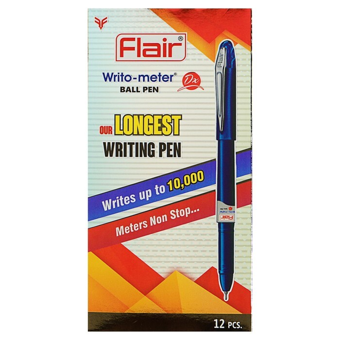 Ручка шариковая Flair Writometer Dx 10км синяя 0.7мм F-743Dx