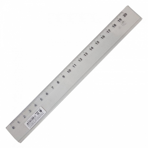 Линейка  20 см Prof Press прозрачная Л-9293