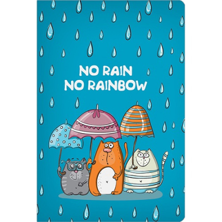 Блокнот А6 No rain no rainbow 96 листов 3164
