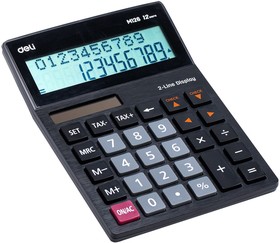 Калькулятор 12-разрядный Deli настольный 18*13см черный EМ126