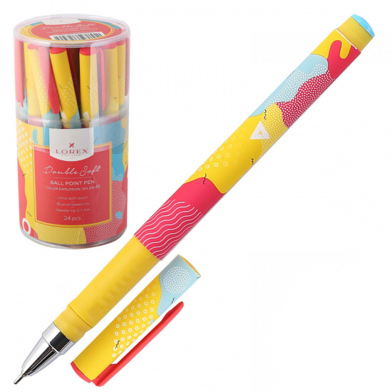 Ручка шариковая  Lorex Color Explosion.Splashes 0.7 мм сииняя 216910