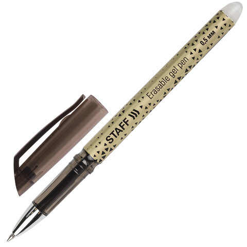 Ручка пиши-стирай Staff College GP-200 гелевая черная 0.5 мм 142495