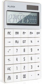 Калькулятор 12-разрядный Deli 16.5*10.3 см настольный Nusign  белый ENS041WHITE