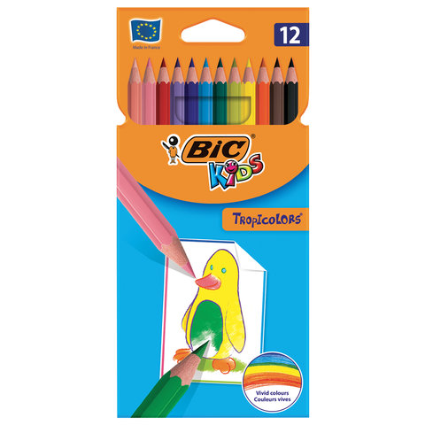 Карандаши цветные 12цв BicTropicolors  пластиковые 83256610