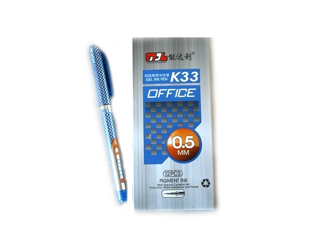 Ручка гелевая Office К33 синяя 0.5мм