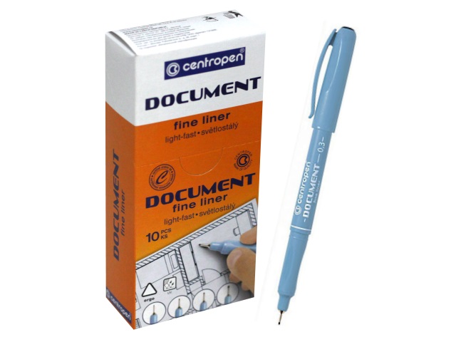 Линер Centropen Document 0.3 мм чёрный 2631