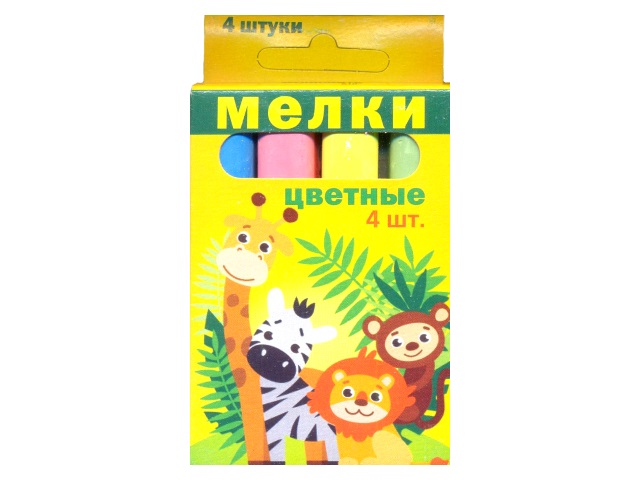 Мел  4 цвета квадратный WM 174000100